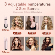 Load image into Gallery viewer, Automatic Curling Iron Hair Curler, Replaceable Auto Curling Wand with 2 Size Barrels (1.25 &quot;, 1.5&quot;) &amp; 3 Temps, Ceramic Rotating Curling Iron for Long Hair, Auto off Waver Hair Tool with Reminder
