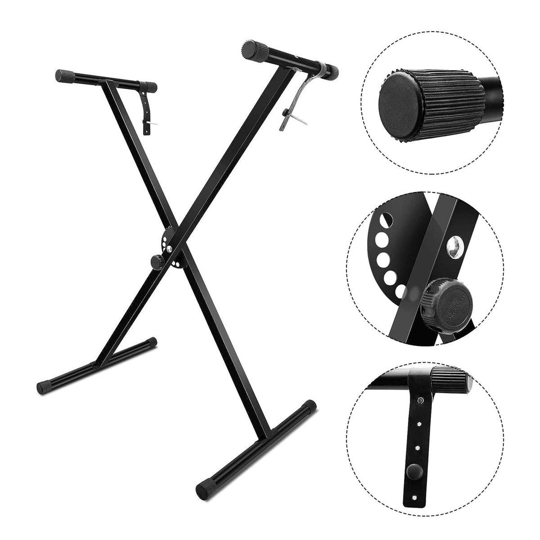 5 Core Keyboard Stand Digital Piano Riser Adjustable X Style Electric Key Board Casio Synth Holder Foldable Portable Fits 54 61 88 Keys - KS 1X