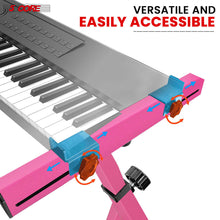 Load image into Gallery viewer, 5 Core Keyboard Stand Z Style Height Width Adjustable Portable Heavy Duty Electric Piano Stands - PINK - KS Z1 BPNK HD
