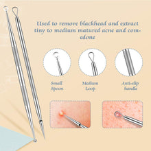 Load image into Gallery viewer, BESTOPE PRO Blackhead Remover Tool Kit Blackhead Tweezer Comedone Pimple Extractor Removal Tool, Acne Treatment Blemish Whitehead Popper Remover Set
