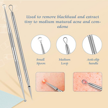 Load image into Gallery viewer, Blackhead Remover 6PCS Blackhead Removal Tools Spot Remover Comedone Extractor Tweezers Pimple Spot Popper Removal Tool
