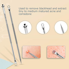 Load image into Gallery viewer, Kit de 7 tire-comédons pour enlever l&#39;acné, les comédons, les points blancs, les poils incarnés, les sourcils, les points noirs

