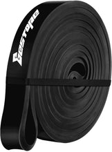 Load image into Gallery viewer, Long Resistance Band Exercise Band, Premium Black Pull Up Resistance Band for Women and Men, Ideal for Home Gym Fitness, Yoga, Pilates, Powerlifting
