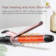 Load image into Gallery viewer, BESTOPE PRO Curling Iron 1.25 inch,  1 1/4 in Hair Curling Wand Tourmaline Ceramic Coating Hair Curler with Cool Tip Glove
