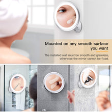 Load image into Gallery viewer, Miroir de Maquillage grossissant x10 Intelligent, Tactile et Portable avec 3 Modes d&#39;éclairage, Rotatif à 360 degrés, Ventouse puissante, pour Table de Salle de Bain et Voyage
