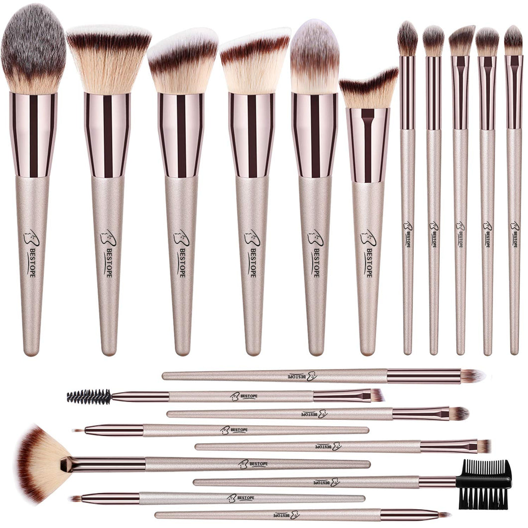 BESTOPE Pro 20 PCs Makeup Brushes Set