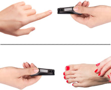 Load image into Gallery viewer, Lot de 2 coupe-ongles en acier inoxydable pour ongles de doigts et d&#39;orteils
