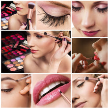 Load image into Gallery viewer, Ensemble de pinceaux de maquillage professionnels Rose doré
