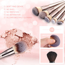 Load image into Gallery viewer, Pinselset Make Up Pinsel 20 Stück BESTOPE Pro fessionelles Kosmetikpinsel Schminkpinsel Set Augenpinsel Lidschattenpinsel Make Up Pinsel Set Champagner Gold
